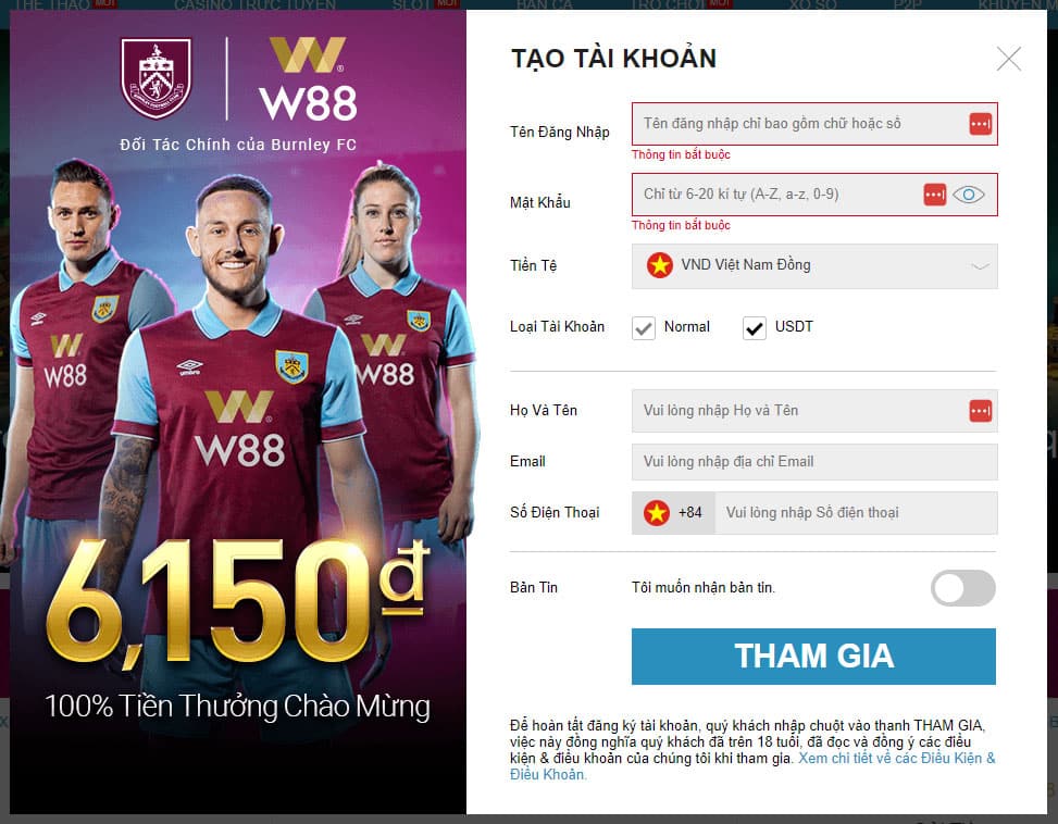 đăng ký w88, đăng ký chơi game đổi thưởng, đăng ký tài khoản cá độ bóng đá, đăng ký tài khoản cá cược bóng đá, đăng ký chơi đặt cược bóng, nhà cái tặng thưởng, code game